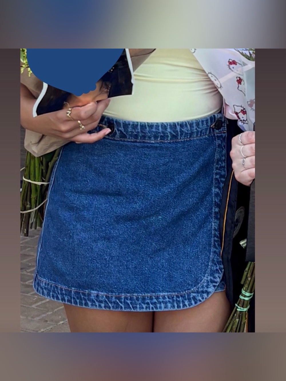 Cotton On Blue Denim Mini Skirt
